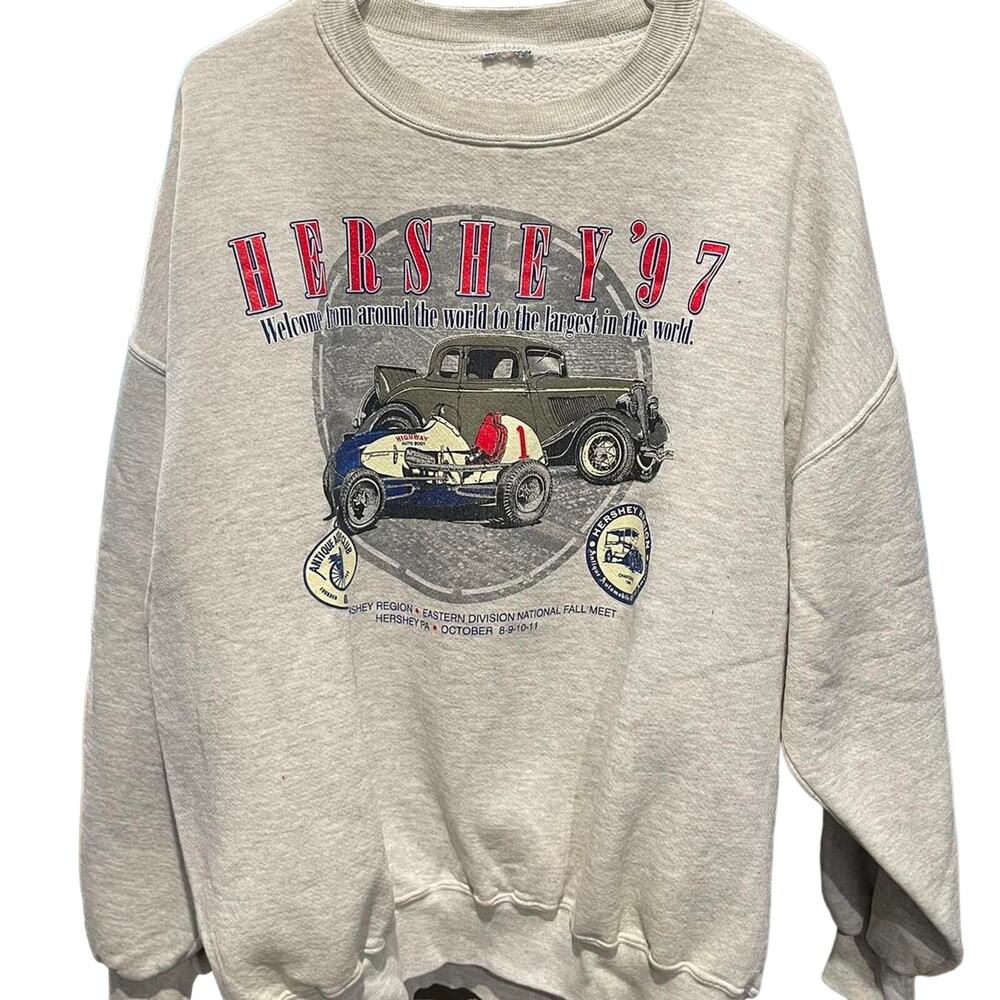Vintage 90s Hershey Antique Automobiles 1997 Crewneck XL